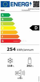 BEKO HŰTŐ ALULFAGYASZTÓS, NO FROST, D ENERGIAOSZTÁLY BEKO_B3RCNA375HXB small