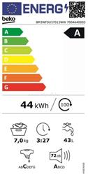 BEKO MOSÓGÉP ELÖLTÖLTŐS 7 KG BEKO_BM3WFSU37013WW small