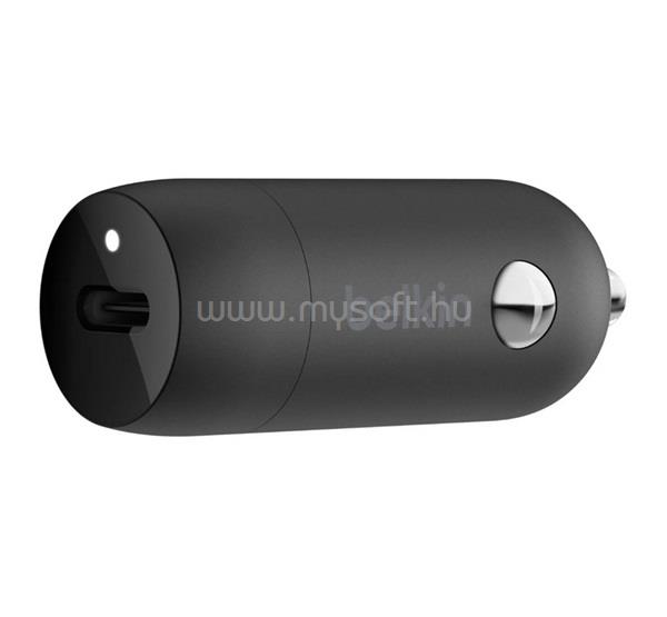 BELKIN BELKIN BOOST CHARGE autós töltő Type-C aljzat 30W, PD gyorstöltő, FEKETE