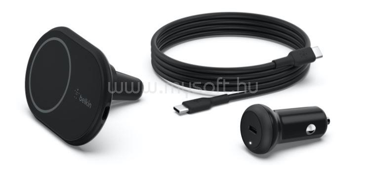 BELKIN Boost Charge mágneses autós tartó és töltő 10W fekete (WIC004btBK)