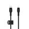 BELKIN BOOST CHARGE PRO Flex USB-C to LTG, Braided Silicone Cable - 3M - Black CAA011bt3MBK small