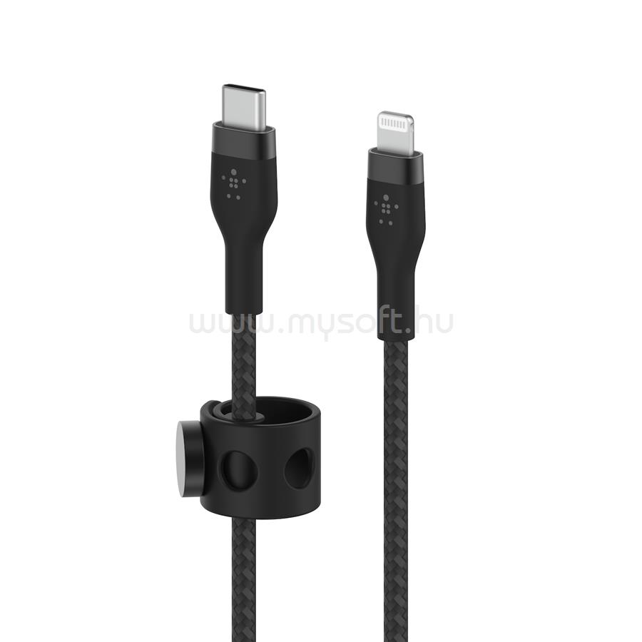 BELKIN BOOST CHARGE PRO Flex USB-C to LTG, Braided Silicone Cable - 3M - Black
