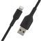 BELKIN BOOST CHARGE USB-A to Lightning Cable, Braided - 0,15M - Black CAA002bt0MBK small