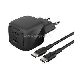 BELKIN BELKIN BOOSTCHARGE hálózati töltő Type-C aljzat 45W, PD gyorstöltő 3.0 + Type-C kábel, FEKETE WCA013KQ1MBK-B6 small