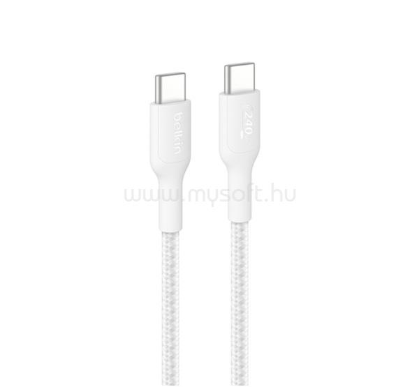 BELKIN BELKIN BOOSTCHARGE PRO adatkábel Type-C - Type-C, 100cm, FEHÉR