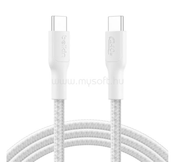 BELKIN BELKIN BOOSTCHARGE PRO adatkábel Type-C - Type-C, 200cm, FEHÉR