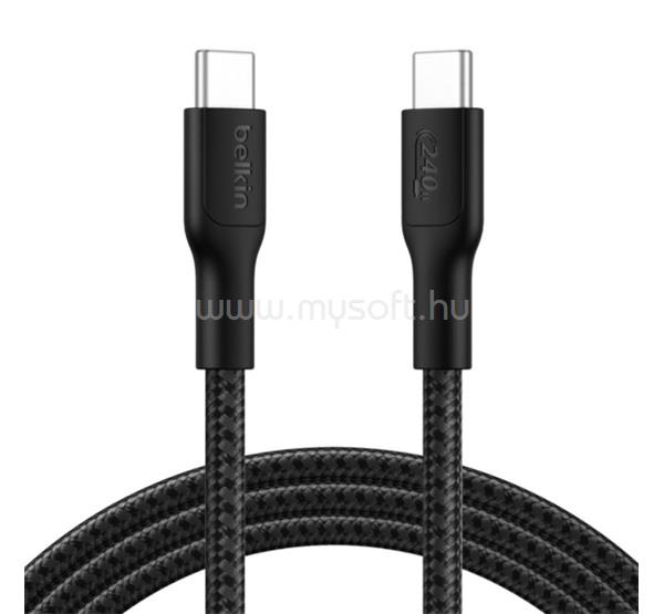 BELKIN BELKIN BOOSTCHARGE PRO adatkábel Type-C - Type-C, 200cm, FEKETE