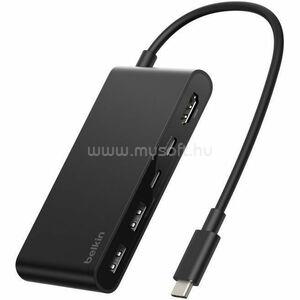 BELKIN CONNECT 5-IN-1 USB-C HUB WITH DUAL USB-C PORTS BLACK