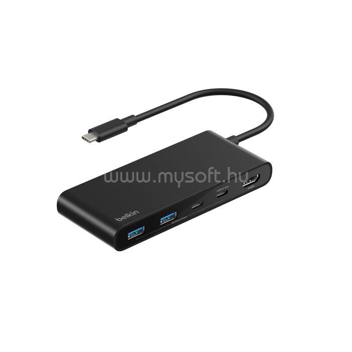 BELKIN CONNECT 7-IN-1 USB-C HUB WITH DUAL USB-C PORTS BLACK
