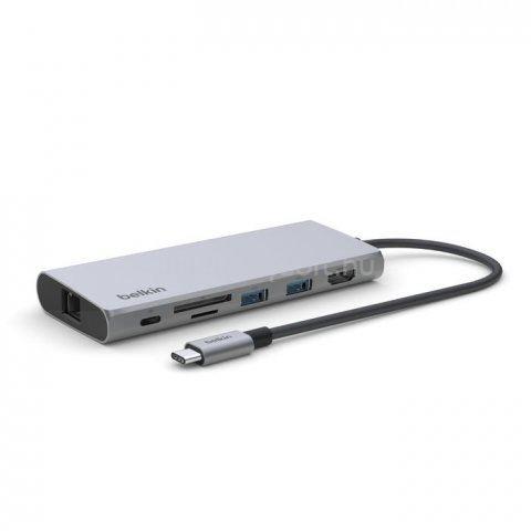 BELKIN Connect Multi Port Adapter USB Type C 7in1 USB hub (szürke)