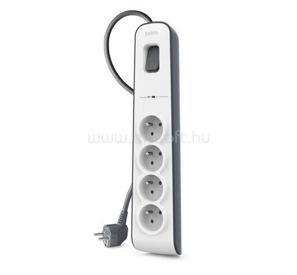 BELKIN BELKIN hálózati elosztó 4 AC aljzat túlfeszültségvédő + 200cm tápkábel FEHÉR