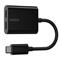 BELKIN ROCKSTAR Dual USB-C Audio + Charge Adapter - Black F7U081btBLK small