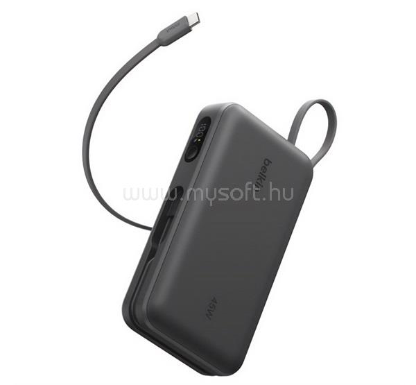 BELKIN BELKIN UltraCharge vésztöltő USB+Type-C aljzat 20000mAh, LED jelzés + fix Type-C kábel, FEKETE