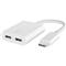 BELKIN USB-C -> 2db USB-C M/F adapter 0.1m fehér 60W PD F7U081btWH small