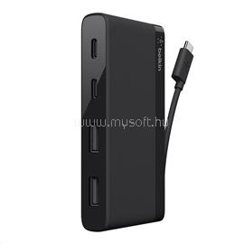BELKIN USB-C 4-Port Mini Hub (fekete) F4U090btBLK small