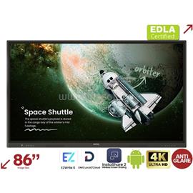 BENQ LFD - 86" Smart Signage RE8604A (3840 × 2160, 18/7, 450nits, 40 érintési pont) RE8604A small