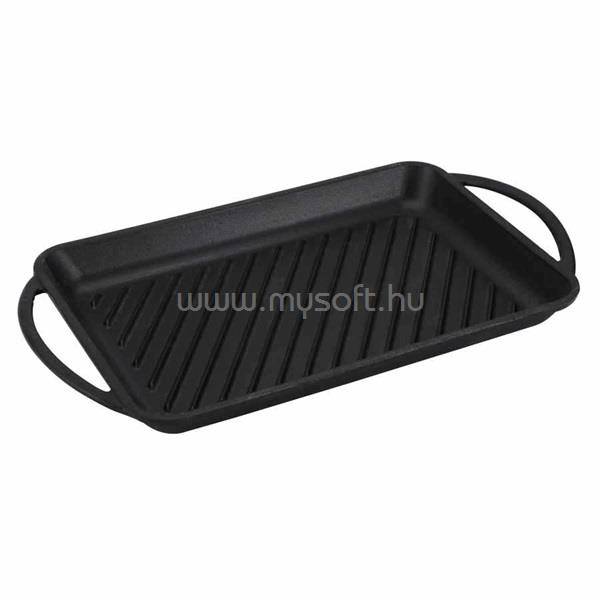 BERGNER BG-34132-BK 33x22cm fekete öntöttvas grill lap