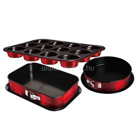 BERLINGER HAUS Berlinger Hause BH/7635 muffin sütőformával, burgundi 3 részes tortaforma szett BH/7635 small