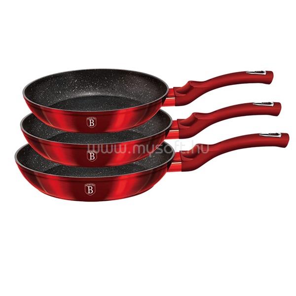 BERLINGER HAUS BH/1288NF Metallic Line Burgundy Edition 3 részes serpenyő szett