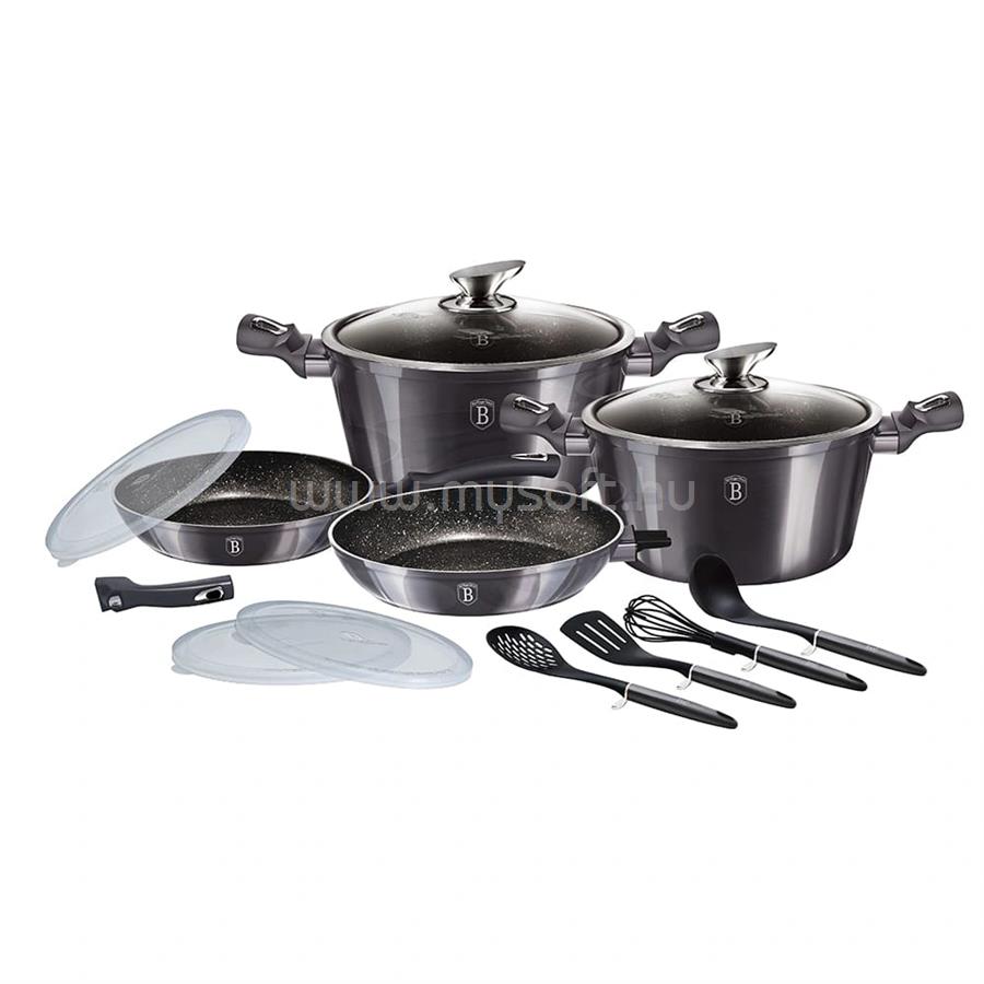 BERLINGER HAUS BH/7059Metallic Line Carbon Pro Edition 13 részes edénykészlet