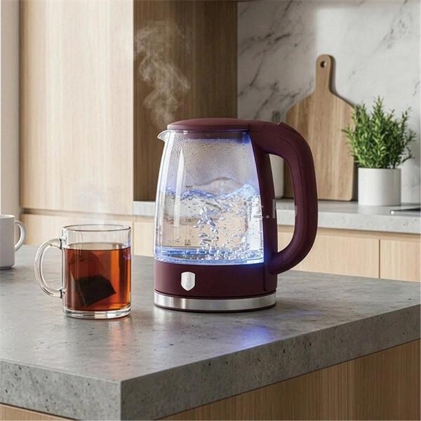 BERLINGER HAUS BH/9811 üveg 1,7L, matt bordó vízforraló