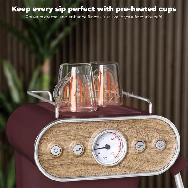 BERLINGER HAUS BH/9855 3in1 matt bordó espresso kávéfőző