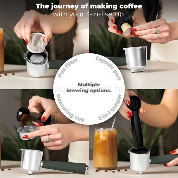 BERLINGER HAUS BH/9857 3in1 matt zöld espresso kávéfőző