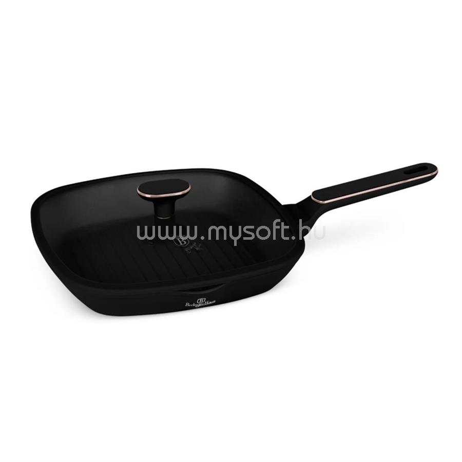 BERLINGER HAUS Black Rose Collection grill serpenyő fedővel 28cm (BH/8355)