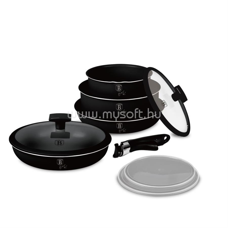 BERLINGER HAUS Matte Black Collection 9 részes edénykészlet (BH/8257)