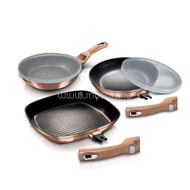 BERLINGER HAUS Metallic Line Rose Gold Edition 5 részes serpenyő szett levehető nyéllel (BH/7038) BH/7038 small