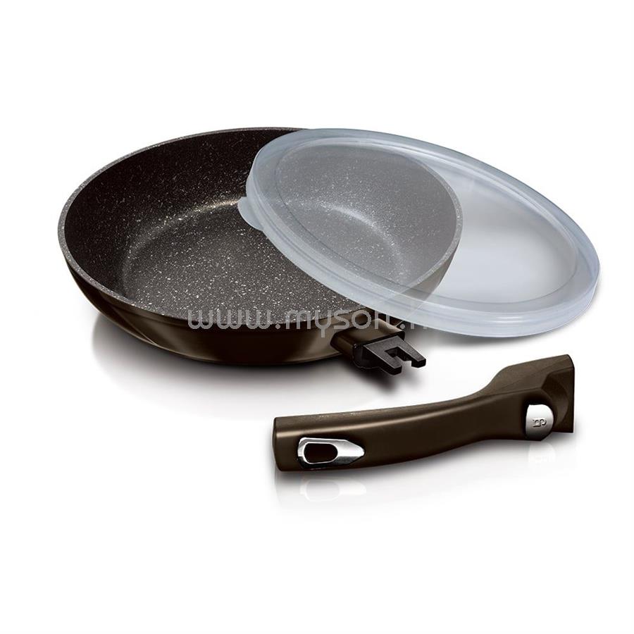 BERLINGER HAUS Metallic Line Shiny Black Edition serpenyő levehető nyéllel 24cm (BH/7156)