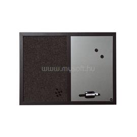 BI-OFFICE 45x60cm fakeretes ezüst/fekete kombitábla P8110-0170 small