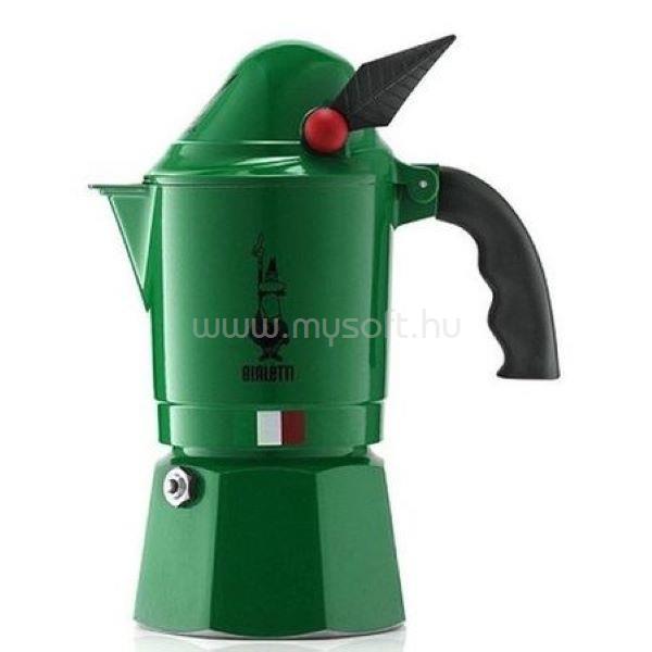BIALETTI 2762/MR Break Alpina 3 személyes zöld kotyogós kávéfőző
