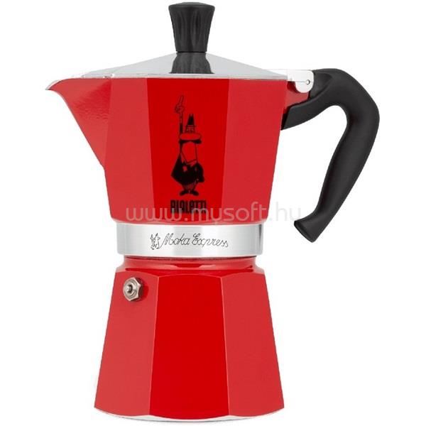 BIALETTI 4943 Moka Express 6 személyes piros kotyogós kávéfőző