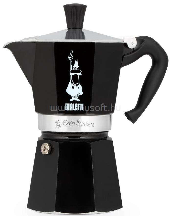 BIALETTI 4953 Moka Express 6 személyes fekete kotyogós kávéfőző