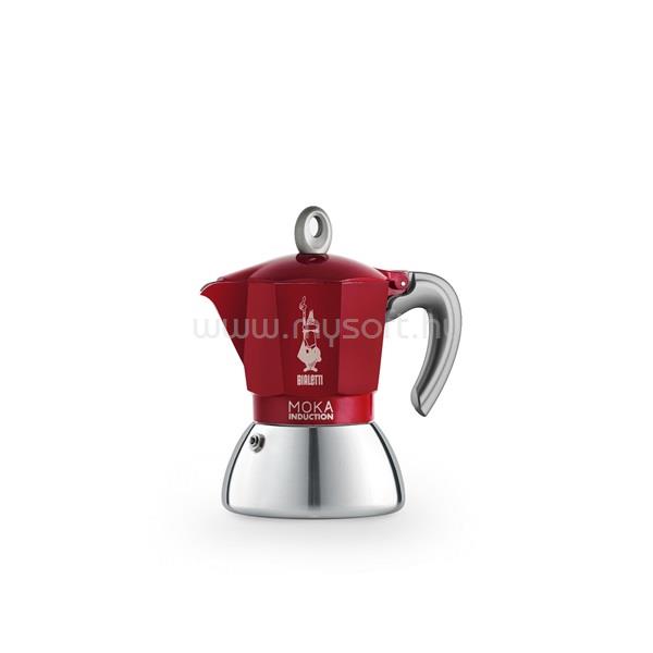 BIALETTI Moka 6944 Induction 4 adagos piros kotyogós kávéfőző