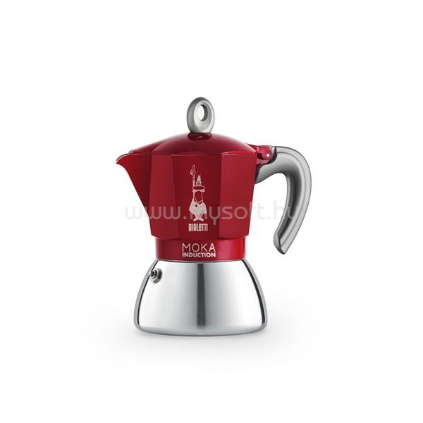 BIALETTI Moka 6946 Induction 6 adagos piros kotyogós kávéfőző