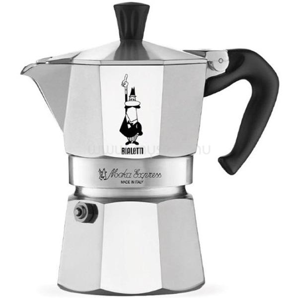 BIALETTI Moka Express 1 személyes inox kotyogós kávéfőző