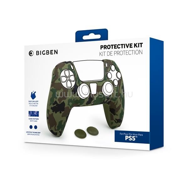 BIGBEN PS5 DualSense Protective Kit terepmintás szilikon kontrollervédő