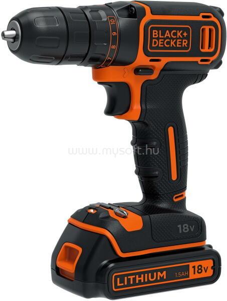 BLACK AND DECKER BDCDC18K-QW kofferban 18V 1.5Ah Li-Ion akkus fúrócsavarozó