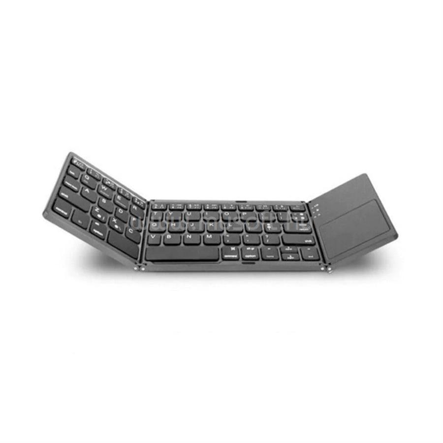 BLACKBIRD BH1482 összecsukható multimédiás vezeték nélküli billentyűzet Bluetooth Touchpaddal angol lokalizáció (fekete)