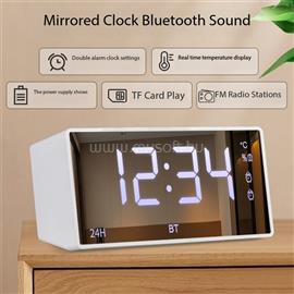 BLACKBIRD DK-M10 Bluetooth hangszóró 5.1, 3W ébresztő órával (fehér) BH1643 small