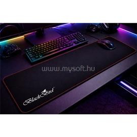 BLACKBIRD Egérpad Gamer DeepBlack  80x30cm 3mm vastag piros varrott szegély BH1824 small