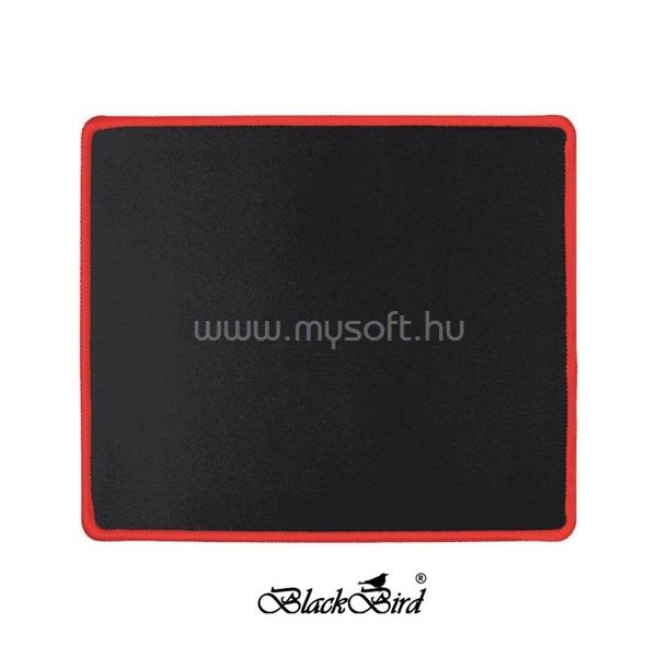 BLACKBIRD Egérpad Gamer NanoGlide  21x25cm 3mm vastag piros varrott szegély