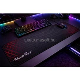 BLACKBIRD Egérpad Gamer TacticField  80x30cm 3mm vastag fekete varrott szegély BH1827 small