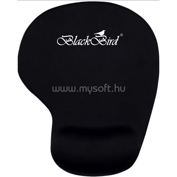 BLACKBIRD Egérpad Office FocusPad ergonómikus zselés  fekete