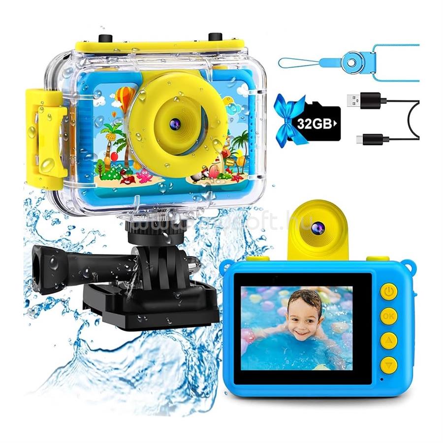 BLACKBIRD gyerek kamera és digitális fényképezőgép vízálló (kék)