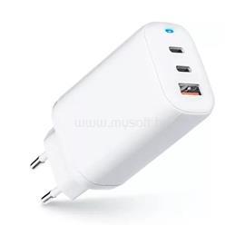 BLACKBIRD Hálózati töltő 65W PD 2x USB-C, 1x USB csatlakozó, Fehér BH1379 small