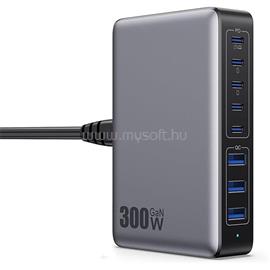 BLACKBIRD BH1672 hálózati töltő 3 USB +5 Type-C aljzat 300W, PD gyorstöltő, FEKETE BH1672 small