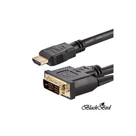 BLACKBIRD Kábel HDMI male to DVI 24+1 male kétirányú, 2m BH1260 small